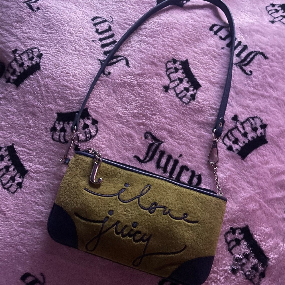 Small green and blue juicy couture shoulder bag